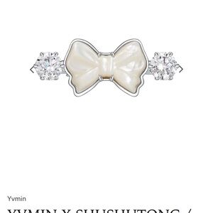 YVMIN X SHUSHUTONG / Double Jeweled Sculpture Bowknot Hair Clip